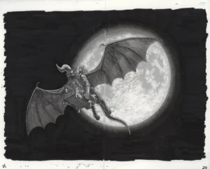 genga officiel Berserk, vol de Zodd et Griffith sous la lune tome 22 par Kentaro Miura