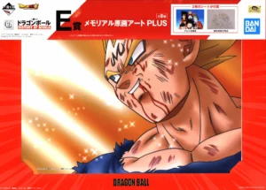 ace avant du packaging officiel Bandai présentant le fac-similé de Majin Vegeta arborant le symbole de Babidi